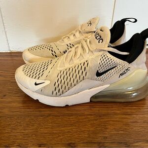 Nike Air Max 270 White and Black Sneakers size 8 women’s